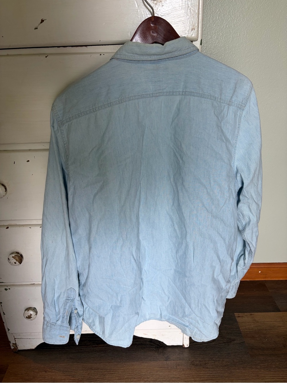 Chaps Light Wash Denim Shirt - Picture 3 of 3